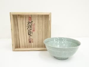 柳海剛造　高麗青磁茶碗（共箱）